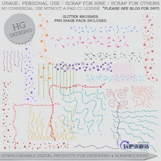 星星、点点装饰图案Photoshop背景笔刷下载-玩吧资源站