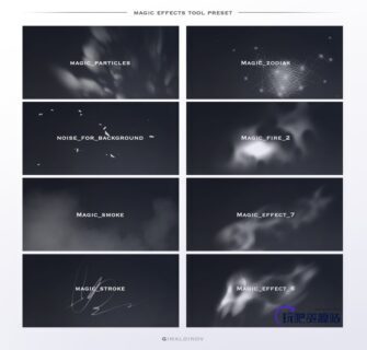 魔术效果的实验性Photoshop工具预设素材 .tpl格式下载-玩吧资源站