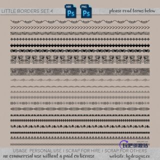 漂亮的经典印花、古典花纹边框、边界贴纸图案PS笔刷下载-玩吧资源站