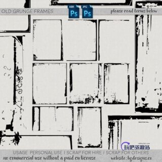 陈旧破碎边框痕迹Photoshop背景笔刷-玩吧资源站