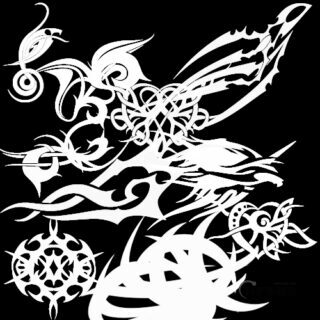 混乱纹饰图案、纹饰刺青纹理Photoshop笔刷素材下载-玩吧资源站