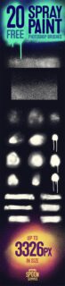 20个喷漆效果、飞溅、滴水状态的Photoshop笔刷免费下载-玩吧资源站
