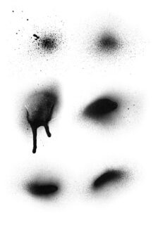 6款Photoshop高分辨率的喷漆笔刷素材下载-玩吧资源站