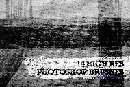 高清的混合毛笔笔刷Photoshop素材包下载