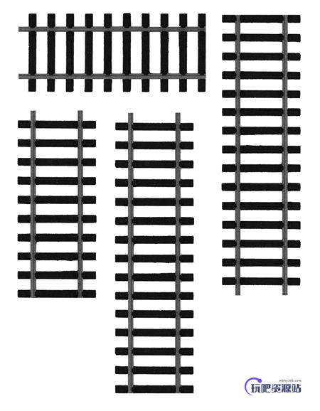 火车轨道图案PS笔刷下载