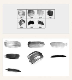 7种高分辨率颜料画笔笔触痕迹PS笔刷素材下载-玩吧资源站