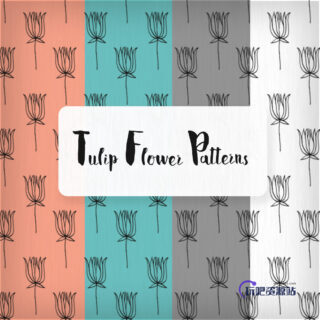 手绘线条花纹图案Photoshop填充印花底纹pat-玩吧资源站