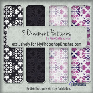 50种经典的艺术花纹背景图案Photoshop图案底纹素材.pat-玩吧资源站