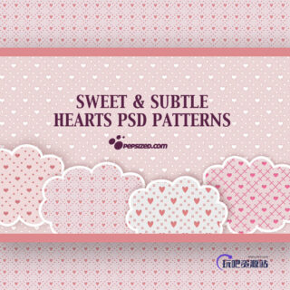恋爱小心心、爱心图案Photoshop图案底纹素材.pat-玩吧资源站