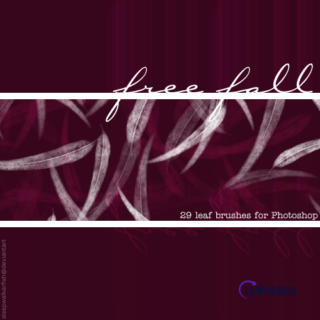 树叶、叶子图形、自由落体、飘落的叶片Photoshop笔刷素材-玩吧资源站