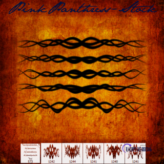 5种光影线条图案PS印花笔刷下载-玩吧资源站