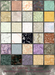 40种大理石材质、大理石纹理素材PS笔刷素材（JPG素材下载）-玩吧资源站