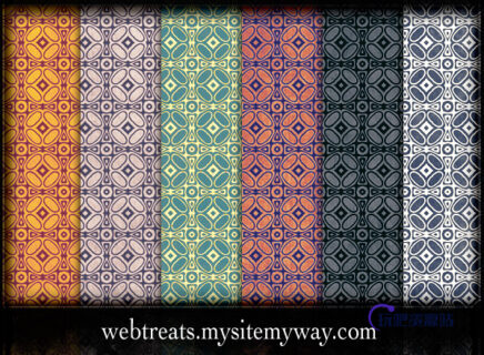 复古铜钱风格的印花图案Photoshop填充图案文件底纹素材 .pat 下载-玩吧资源站