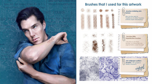 皮肤、花卉、布料褶皱等效果Photoshop复合用笔刷素材打包下载-玩吧资源站