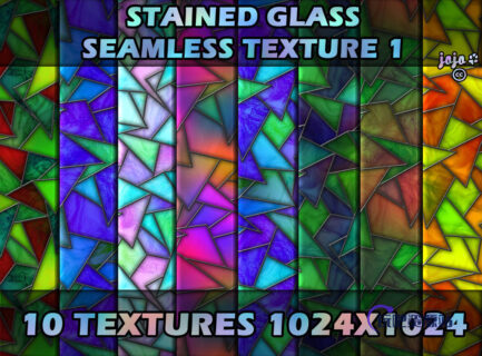 10种三角形彩色玻璃纹理PS背景笔刷素材（JPG格式，可无缝拼接！）-玩吧资源站