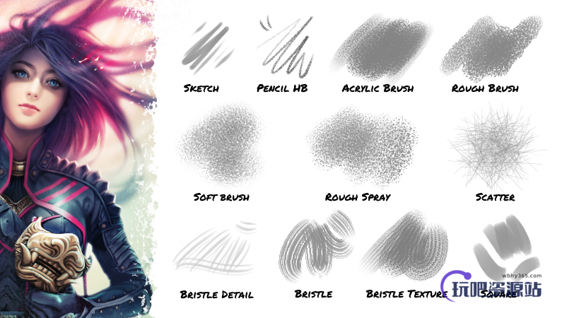 插画、漫画专用sut笔刷CLIP STUDIO PAINT 画笔下载