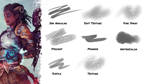 数字插画专用 sut笔刷画笔素材免费下载-玩吧资源站