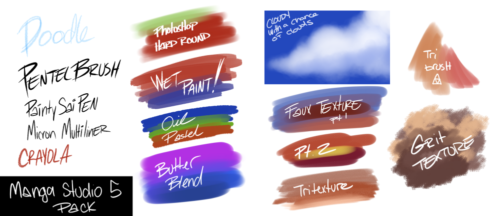 一套实用的sut笔刷CLIP STUDIO PAINT 画笔下载-玩吧资源站