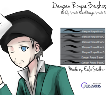 CLIP STUDIO PAINT插画绘画画笔CSP笔刷素材免费下载-玩吧资源站