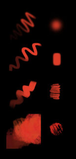 超模拟手绘笔触效果PS插画笔刷素材-玩吧资源站