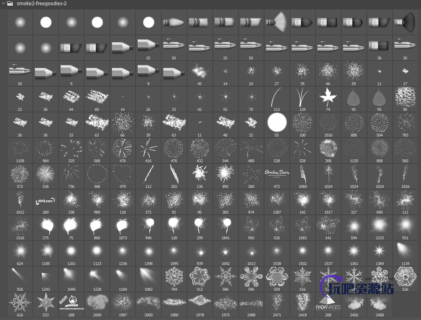 一组强大的实用型笔刷素材PS包（含：雪花、烟花、油漆、灯光、星光）-玩吧资源站