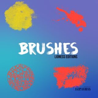 简单油漆涂抹痕迹、污染污渍效果Photoshop笔刷免费下载-玩吧资源站