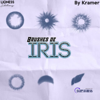 细毛刷描绘图案PS笔刷素材下载-玩吧资源站