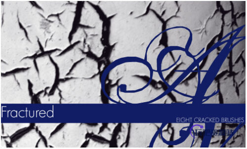 裂缝、干涸的地面纹理效果Photoshop笔刷素材下载-玩吧资源站