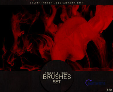 20种高清烟雾效果、香烟燃烧的雾气PS笔刷素材下载-玩吧资源站