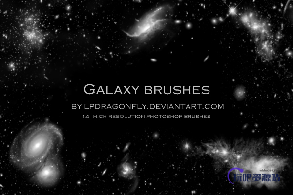 14钟高质量的银河系宇宙深空背景贴图Photoshop素材笔刷下载