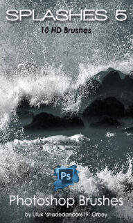 10种高清海浪、波浪效果、汹涌波涛拍打Photoshop笔刷素材下载-玩吧资源站