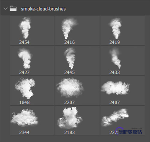12种高清Photoshop免费烟雾、水蒸气效果笔刷