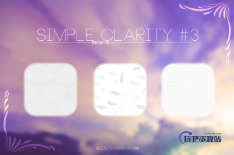 钻石、羽毛、蜂窝网格Photoshop背景填充素材下载-玩吧资源站