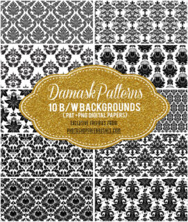 10种富丽堂皇的欧式印花、墙壁经典花纹Photoshop填充图案底纹素材 Patterns 下载-玩吧资源站