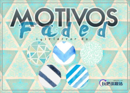 可爱水彩涂鸦背景Photoshop填充图案底纹素材 Patterns 下载-玩吧资源站