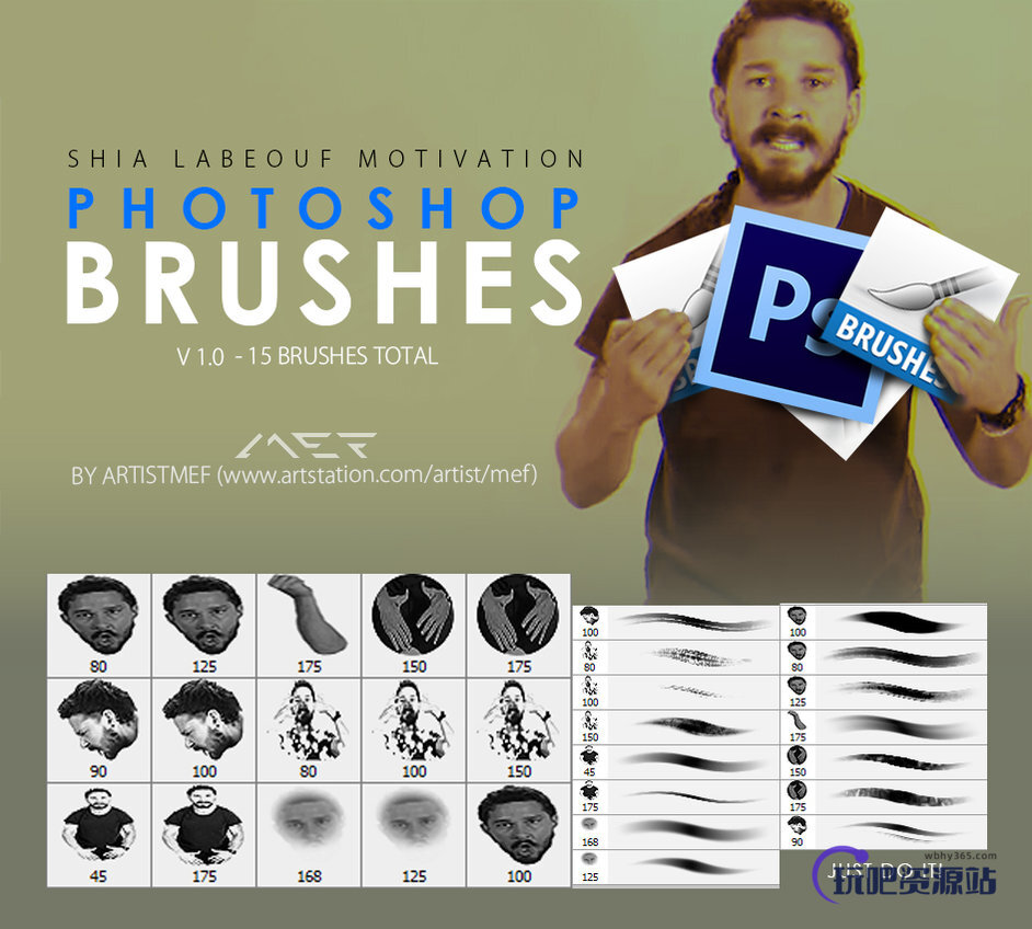 另类奇葩的概念抽象画笔笔触Photoshop绘画笔刷素材 #.2