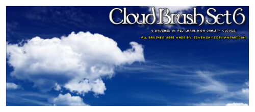 美丽的积状云朵Photoshop笔刷素材免费下载-玩吧资源站