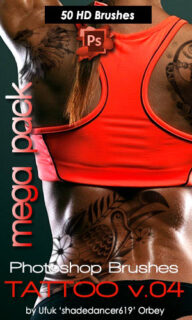 暗黑系列纹饰、刺青、纹身图案Photoshop笔刷素材下载-玩吧资源站