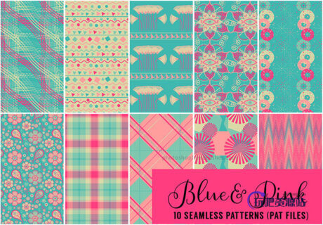 10款另类无缝拼接花纹图案Photoshop填充图案底纹素材 Patterns 下载-玩吧资源站