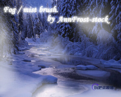 浓雾、薄雾、雾气效果Photoshop笔刷下载-玩吧资源站