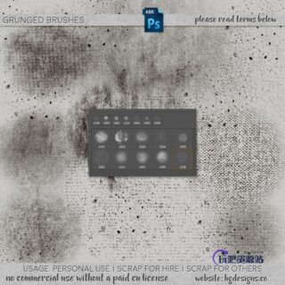 破旧编织物纹理、陈旧斑点痕迹PS表面纹理笔刷-玩吧资源站