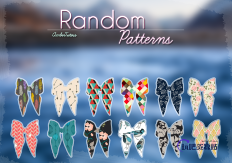 夏日清凉七彩心情印花图案Photoshop填充素材pat文件下载-玩吧资源站