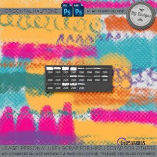 半色调水粉油漆涂抹效果Photoshop笔刷下载-玩吧资源站