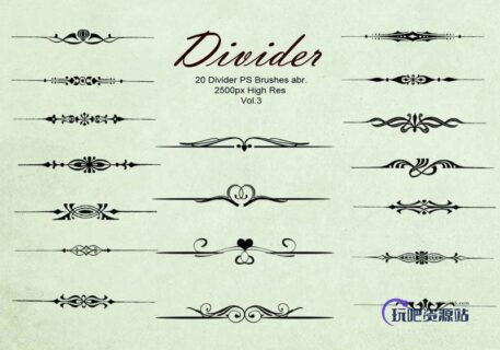分屏花边笔刷-玩吧资源站