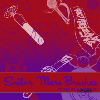 美少女战士元素Photoshop卡通笔刷素材-玩吧资源站