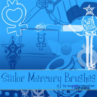 魔法美少女战士装扮元素PS笔刷素材下载-玩吧资源站