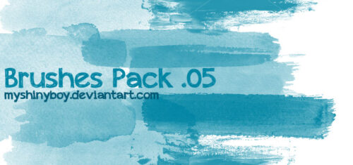 水彩划痕、油墨油漆笔触Photoshop笔刷素材下载-玩吧资源站