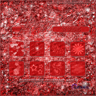 爱心、音乐符号、五角星、植物花纹等PS笔刷素材下载-玩吧资源站