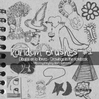 萌童涂鸦PS可爱的手绘图形元素笔刷-玩吧资源站