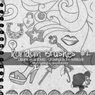 魔法少女元素PS童趣手绘涂鸦笔刷-玩吧资源站